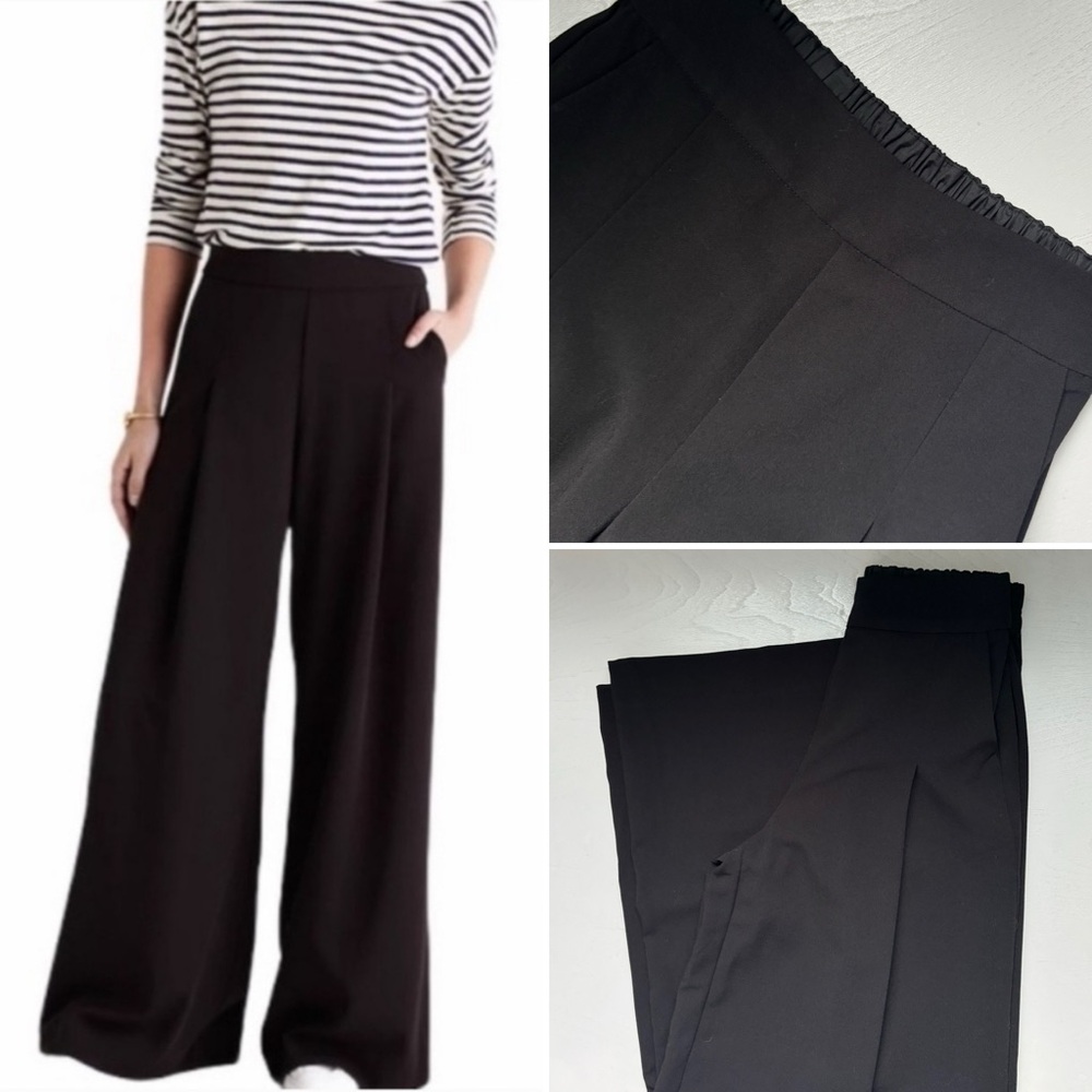 Madewell Wide Leg Pants in Black